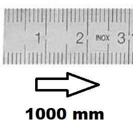 HORIZONTAL FLEXIBLE RULE CLASS I LEFT TO RIGHT 1000 MM SECTION 20x0,5 MM<BR>REF : RGH96-G1M0D0M0